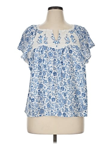 Lucky Brand Short Sleeve Blouse (view 1)