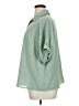 Shein Curve Solid Green 3/4 Sleeve Button-Down Shirt Size 14 Plus (1) - photo 5