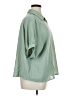 Shein Curve Solid Green 3/4 Sleeve Button-Down Shirt Size 14 Plus (1) - photo 4