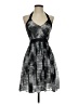 Guess 100% Polyester Graphic Gray Cocktail Dress Size S - photo 1