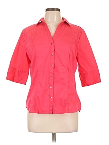 7th Avenue Design Studio New York & Company 3/4 Sleeve Button-Down Shirt (view 1)