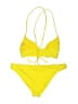 Athleta Solid Yellow Two Piece Swimsuit Size M - photo 2