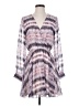 Bebe 100% Polyester Print White Casual Dress Size S - photo 1