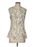 DKNY 100% Polyester Ivory Sleeveless Blouse Size L - photo 1