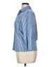 J. McLaughlin Blue 3/4 Sleeve Button-Down Shirt Size XL - photo 5