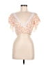 Love Tree 100% Rayon Orange Short Sleeve Top Size M - photo 1