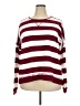 Crown & Ivy Stripes Burgundy Pullover Sweater Size XXL - photo 1