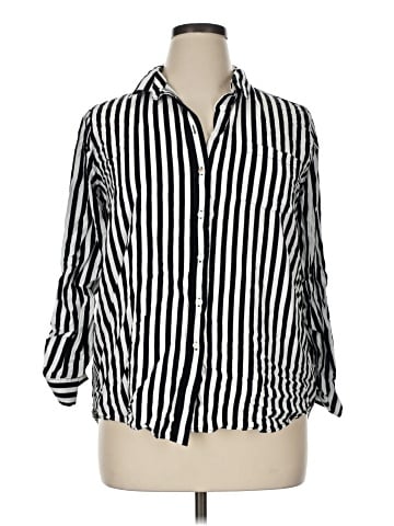 Jane and Delancey 3/4 Sleeve Button-Down Shirt (view 1)
