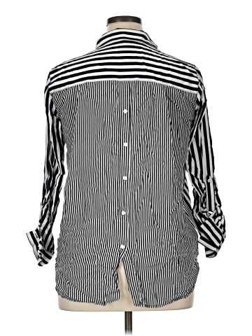 Jane and Delancey 3/4 Sleeve Button-Down Shirt (view 2)