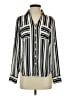 Express 100% Polyester Stripes Black Long Sleeve Blouse Size XS - photo 1
