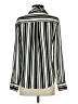 Express 100% Polyester Stripes Black Long Sleeve Blouse Size XS - photo 2