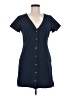 Lulus 100% Cotton Solid Blue Casual Dress Size M - photo 1