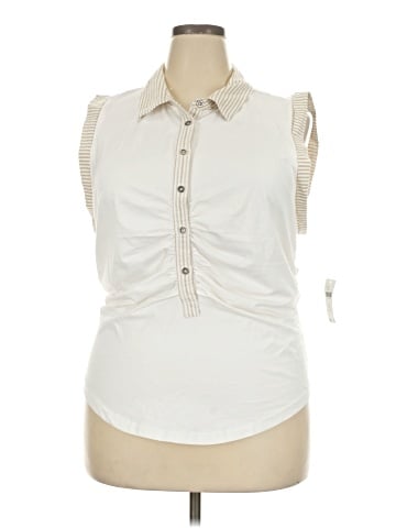 Pilcro Sleeveless Button-Down Shirt (view 1)