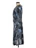 Connected Apparel Paisley Blue Cocktail Dress Size 10 - photo 5