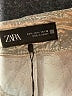 Zara 100% Metallic Metallic Gold Skort Size L - photo 3