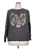 Torrid Animal Print Gray Sweatshirt Size 2X Plus (2) - photo 1