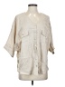 NOMAD THE LABEL Tan 3/4 Sleeve Button-Down Shirt Size S - photo 1
