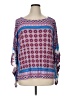 Fever Blue Short Sleeve Blouse Size XL - photo 1