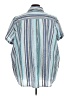 Roaman's Stripes Blue Short Sleeve Button-Down Shirt Size 34 W - photo 2