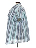 Roaman's Stripes Blue Short Sleeve Button-Down Shirt Size 34 W - photo 5