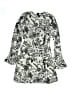 Aqua 100% Polyester Print Gray Black Casual Dress Size XS - photo 1