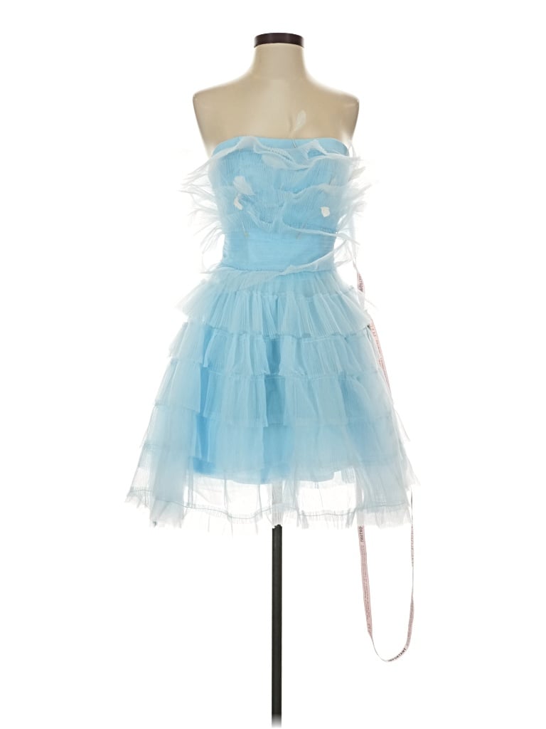 Pre-owned Mac Duggal Cocktail Dress In Blue