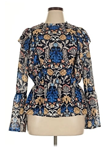 INC International Concepts Long Sleeve Blouse (view 1)