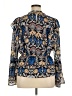 INC International Concepts 100% Polyester Blue Long Sleeve Blouse Size XL - photo 2