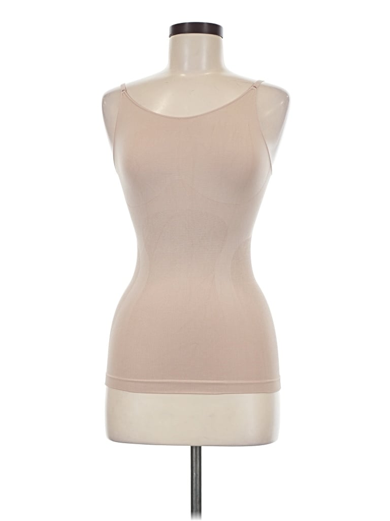 Pre-owned Hue Tank Top Tan Strapless Neckline Tops