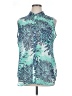 Liz Claiborne 100% Polyester Tropical Teal Sleeveless Blouse Size XL (tall) - photo 1