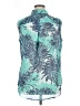 Liz Claiborne 100% Polyester Tropical Teal Sleeveless Blouse Size XL (tall) - photo 2
