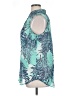 Liz Claiborne 100% Polyester Tropical Teal Sleeveless Blouse Size XL (tall) - photo 5