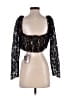 Self-Portrait Black 3/4 Sleeve Blouse Size 8 - photo 2