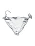 American Apparel 100% Polyester Metallic Silver Swimsuit Bottoms Size L - photo 2