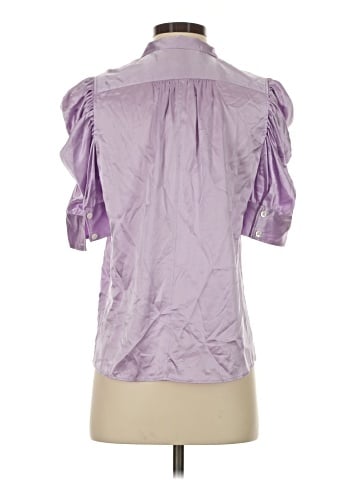 FRAME Short Sleeve Silk Top (view 2)