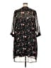 Woman Within 100% Polyester Print Black Casual Dress Size 24W - photo 2