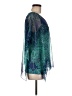 Boston Proper 100% Polyester Teal Poncho Size M - photo 4