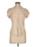 Cache Tan Sleeveless Button-Down Shirt Size M - photo 1