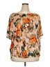 Suzanne Betro 100% Polyester Orange Short Sleeve Blouse Size 3X - photo 1