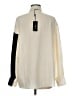 AKRIS 100% Wool Color Block Ivory Long Sleeve Blouse Size 8 - photo 2