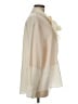 AKRIS 100% Wool Color Block Ivory Long Sleeve Blouse Size 8 - photo 4