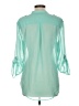 metaphor 100% Polyester Teal 3/4 Sleeve Blouse Size L - photo 2