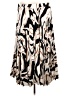 Chico's 100% Polyester Print Ivory Casual Skirt Size Lg (2.5) - photo 2