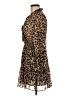 Zara 100% Polyester Animal Print Brown Cocktail Dress Size XS - photo 5