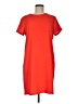 Adrienne Vittadini 100% Polyester Solid Orange Casual Dress Size 8 - photo 1