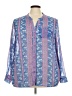 Kut from the Kloth 100% Polyester Blue Long Sleeve Blouse Size 2X - photo 1