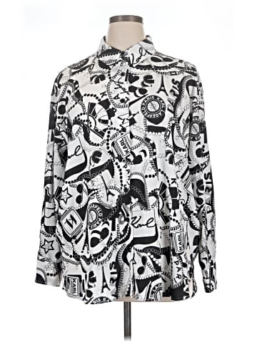 Karl Lagerfeld Paris Long Sleeve Blouse (view 1)