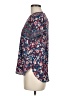 Ann Taylor LOFT 100% Polyester Floral Blue Short Sleeve Blouse Size M (petite) - photo 5