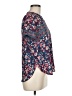 Ann Taylor LOFT 100% Polyester Floral Blue Short Sleeve Blouse Size M (petite) - photo 4