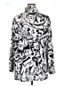 Karl Lagerfeld Paris 100% Polyester Print Silver Long Sleeve Blouse Size 1X - photo 2
